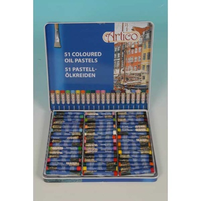 Coloured pencils and pastel crayons